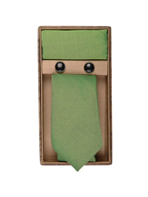 Blacksmith Men Green & Black Patterned Accessory Gift Set