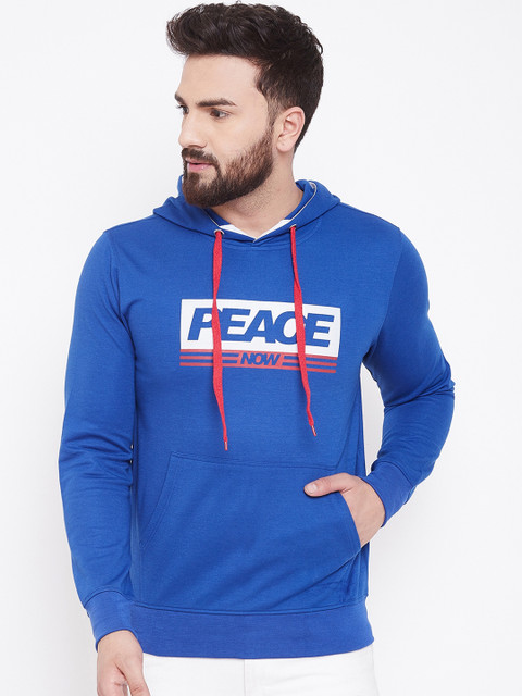 Adobe Men Blue Printed Hooded Sweatshirt
Adobe Men Blue Printed Hooded Sweatshirt