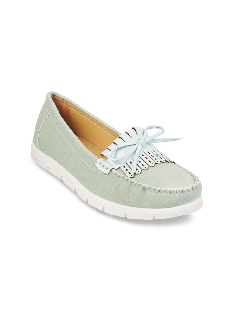 Metro Women Green Loafers