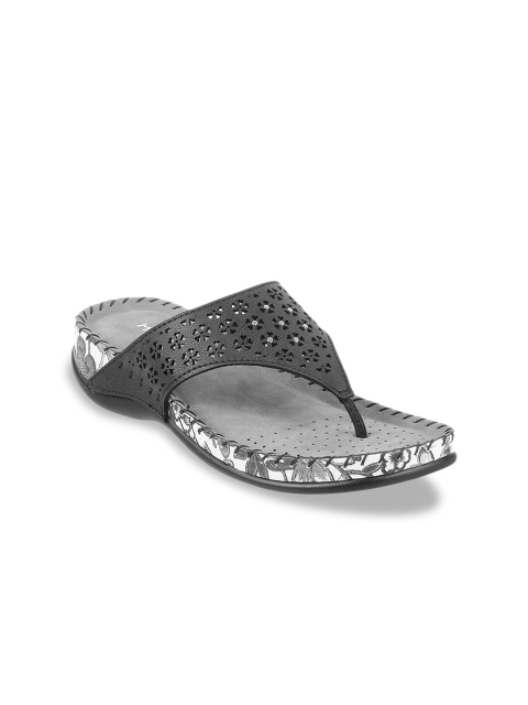 Metro Women Black Embellished Comfort Heels