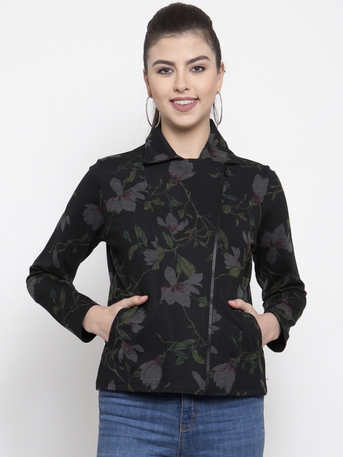 armure Women Black Printed Lightweight Tailored Jacket