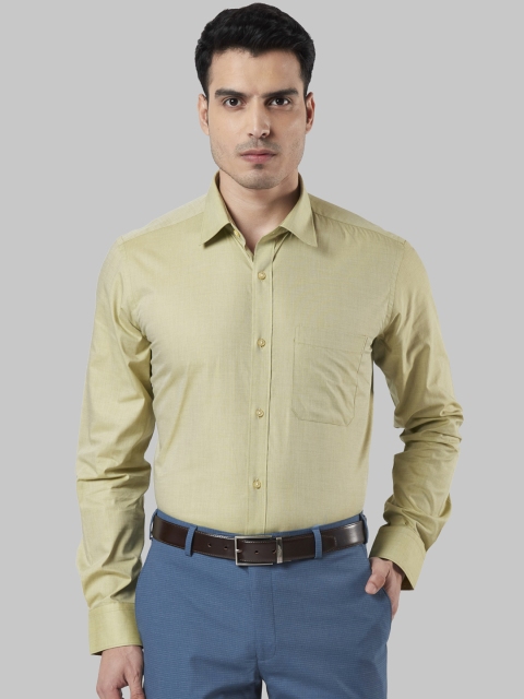 Raymond Men Sea Green Regular Fit Solid Formal Shirt
