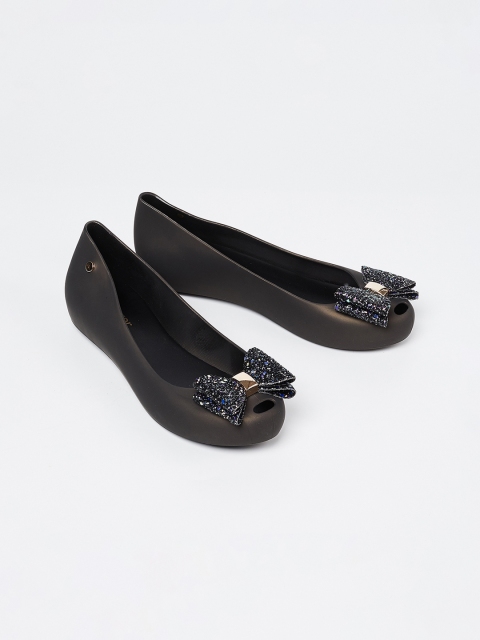 Ginger by Lifestyle Women Black Solid Ballerinas
