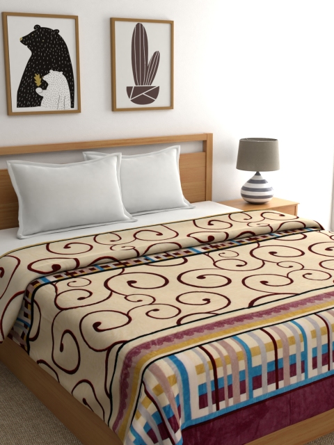 A Homes Grace Cream Ethnic Motifs Mild Winter 350 GSM Double Bed Flannel Blanket, Beige
A Homes Grace Cream Ethnic Motifs Mild Winter 350 GSM Double Bed Flannel Blanket, Beige