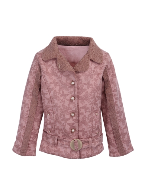 CUTECUMBER Girls Pink Printed Tailored Jacket
