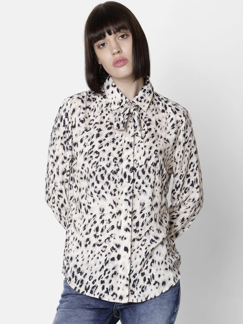 Double Two Women Beige & Black Standard Animal Skin Printed Regular Fit Casual Shirt
Double Two Women Beige & Black Standard Animal Skin Printed Regular Fit Casual Shirt
