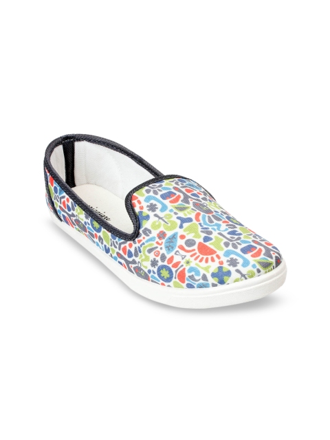 meriggiare Women Multicoloured Printed Slip-On Sneakers, Multi