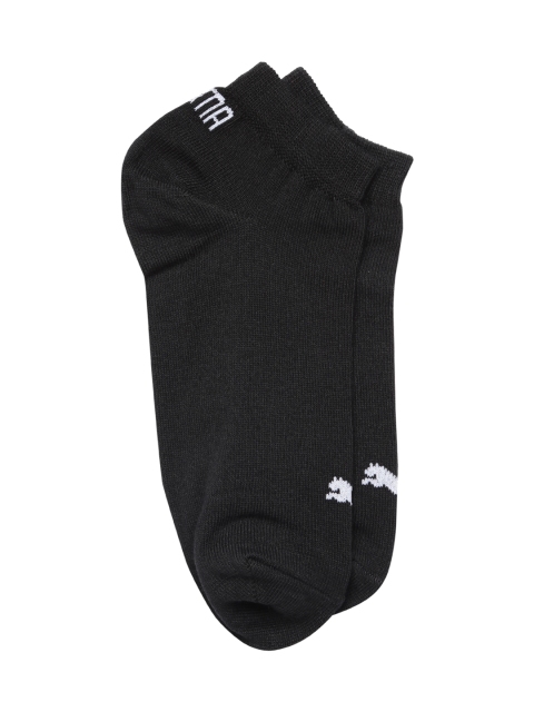 Puma Unisex Black Solid Ankle-Length Socks