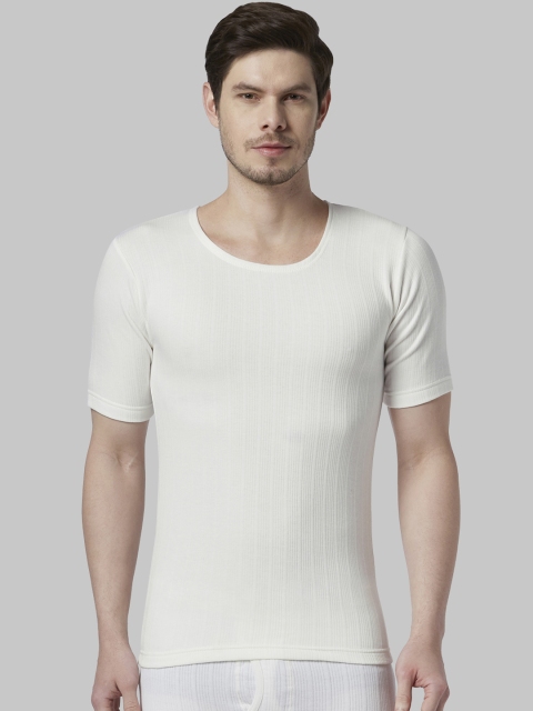 Park Avenue Men White Solid Thermal Top