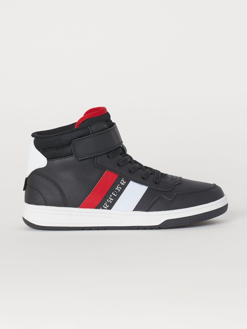 H&M Boys Black Hi-Top Trainers