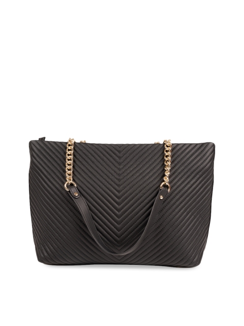HEATWAVE Black Textured Shoulder Bag
