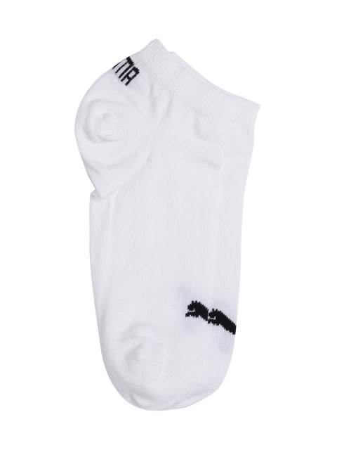 Puma Unisex White Solid Ankle-Length Socks