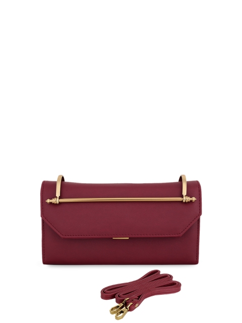 Diana Korr Women Maroon Solid Two Fold Wallet