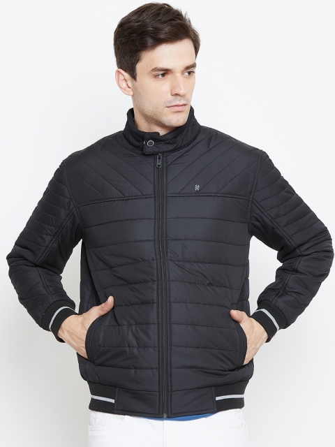 Duke Men Black Solid Padded Jacket