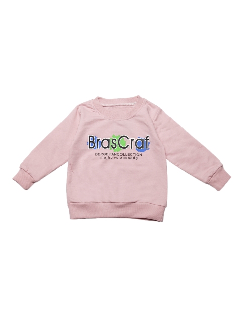 J Style Kids Pink Printed Sweatshirt