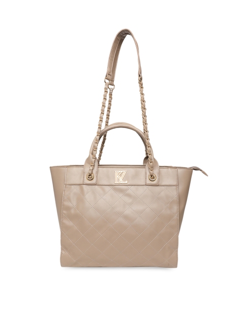 Kazo Beige Solid Shoulder Bag