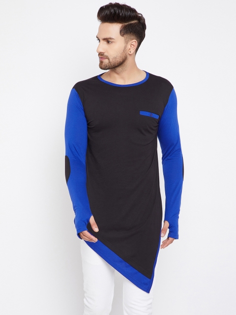 Hypernation Men Black Solid Round Neck T-shirt