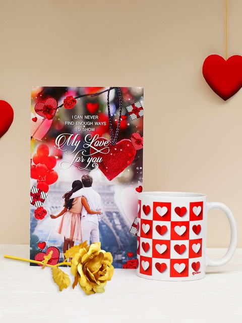 Archies Multicoloured Printed Set of 3 Valentines Day Gift Set, Multi