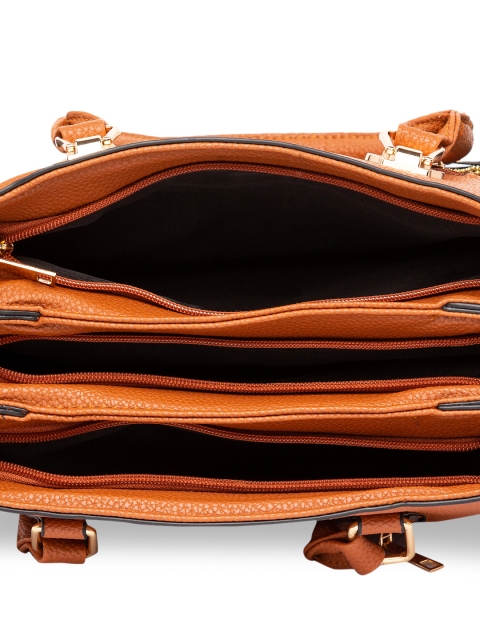 Satchel Bags Brown Solid Shoulder Bag