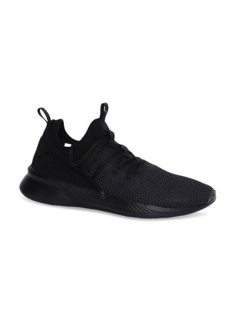 Puma Men Black Mesh Mid-Top Running Shoes