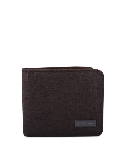 GIORDANO Women Brown Solid Two Fold Wallet