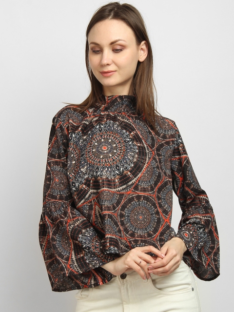 LA LOFT Women Brown Printed Top