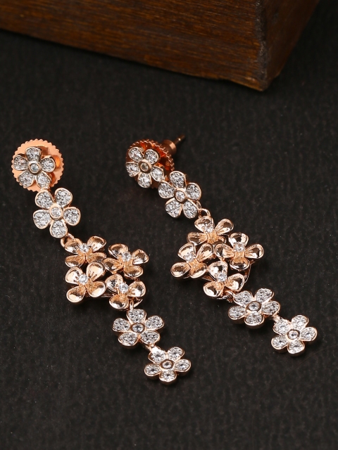 Tistabene Rose & White Floral Drop Earrings
