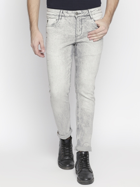 SF JEANS by Pantaloons Men Grey Skinny Fit Mid-Rise Clean Look Jeans