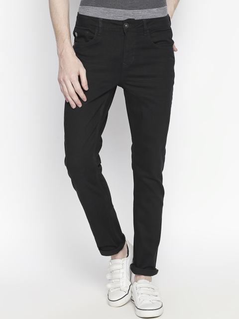 SF JEANS by Pantaloons Men Black Skinny Fit Mid-Rise Clean Look Jeans