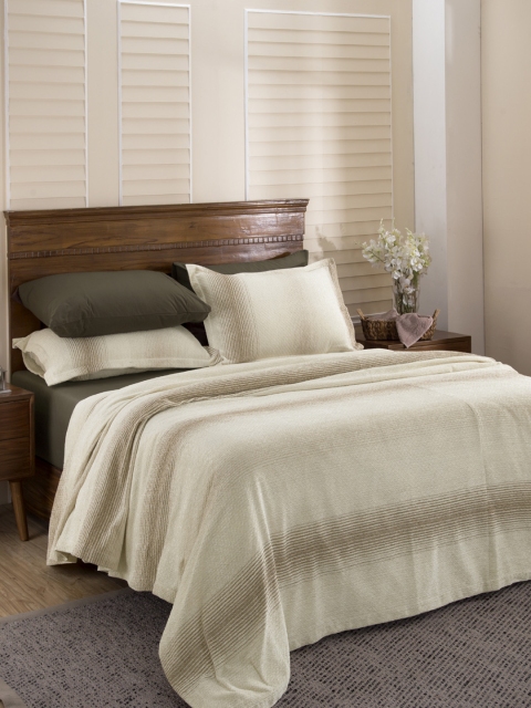 MASPAR Beige Double Bed Cover