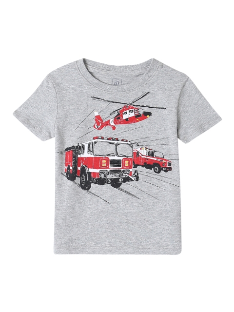 GAP Boys Grey Printed T-shirt