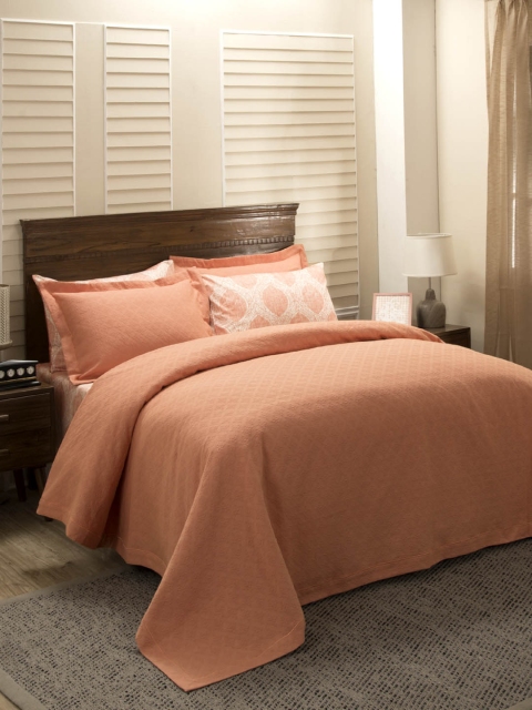 MASPAR Pink 275 GSM Double Bed Cover