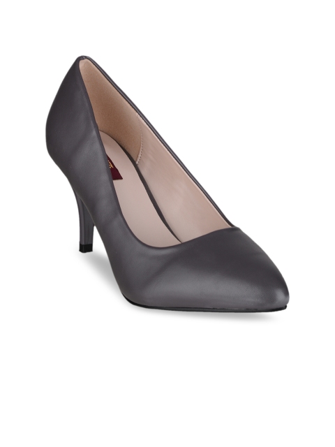 SHUZ TOUCH Women Grey Solid Pumps