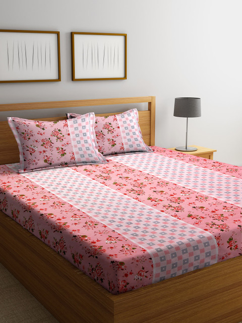 RANGRAGE Peach-Coloured Floral Flat 144 TC Cotton 1 King Bedsheet with 2 Pillow Covers
RANGRAGE Peach-Coloured Floral Flat 144 TC Cotton 1 King Bedsheet with 2 Pillow Covers