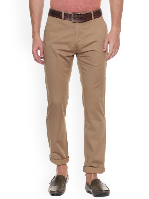 Van Heusen Sport Men Brown Slim Fit Solid Regular Trousers