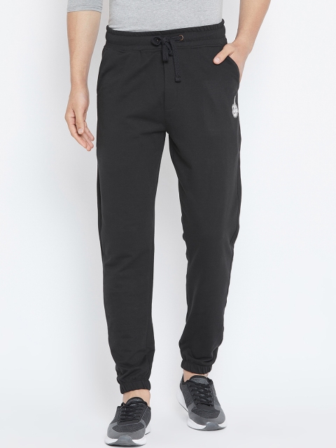 Wear Your Mind Men Black Solid Regular-Fit Joggers