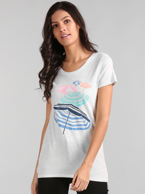 GAP Women White Printed T-Shirt
