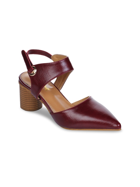 Aber & Q Women Burgundy Solid Heels