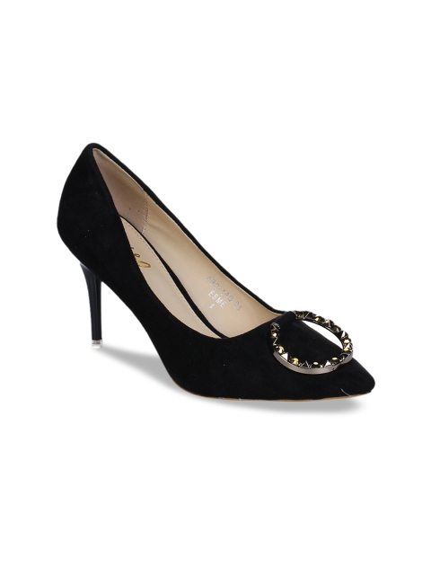 Aber & Q Women Black Solid Pumps