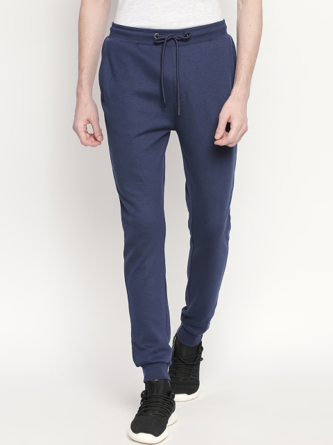 Ajile by Pantaloons Men Navy Blue Solid Slim Fit Joggers
