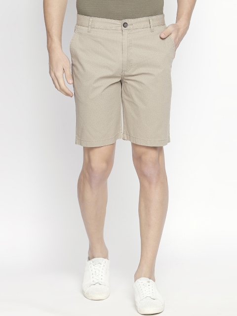 BYFORD by Pantaloons Men Khaki Printed Regular Fit Regular Shorts