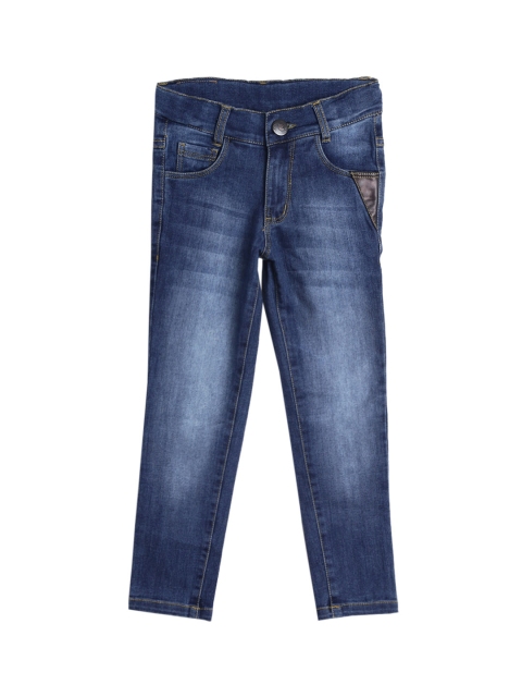612 league Girls Blue Regular Fit High-Rise Clean Look Jeans