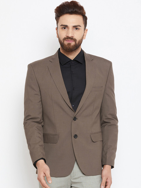 Canary London Men Brown Solid Slim-Fit Single-Breasted Blazer
Canary London Men Brown Solid Slim-Fit Single-Breasted Blazer