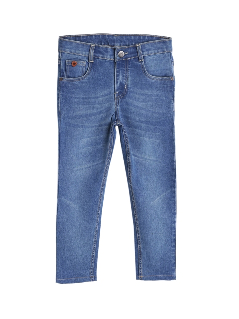 612 league Boys Blue Regular Fit High-Rise Clean Look Jeans