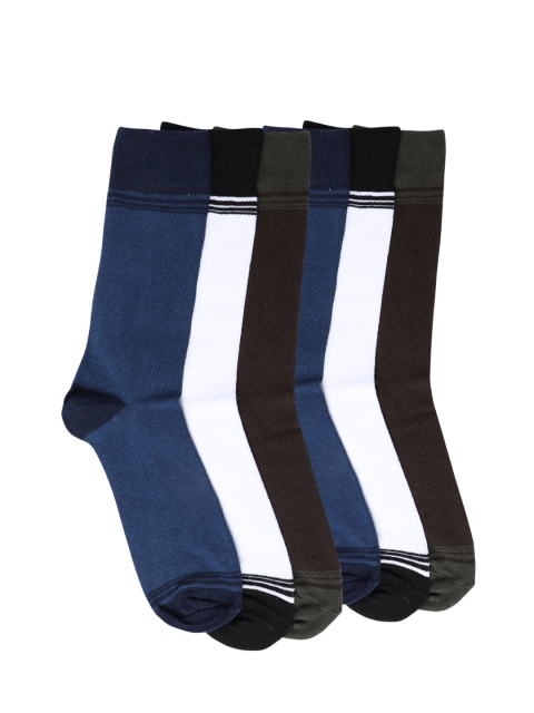 Wrangler Men Pack of 6 Assorted Above Ankle-Length Socks, Multi
