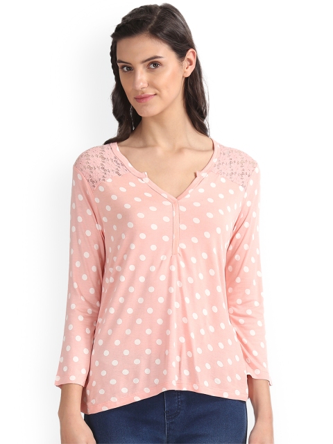 Elle Women Pink Printed Top