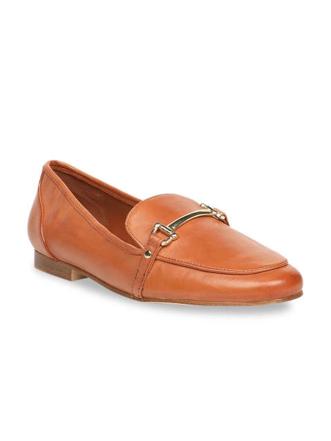 ALDO Women Brown Leather Loafers