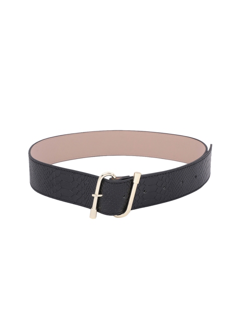 Kazo Women Black Textured Belt