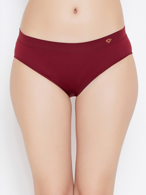C9 AIRWEAR Women Pack of 3 Solid Hipster Briefs P1103, Maroon