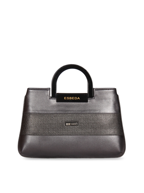 ESBEDA Grey Textured Handheld Bag
